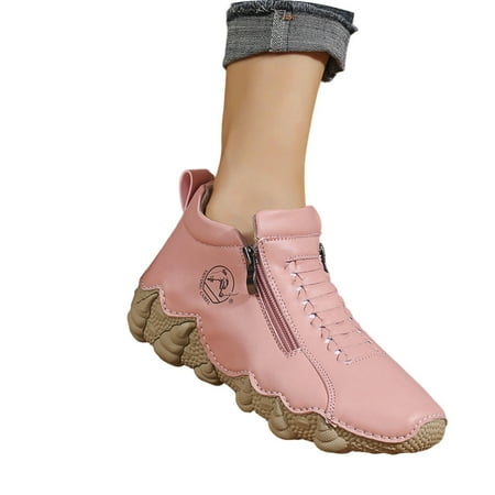 Ladies Fashion Sneakers Trendy Casual Shoes for Spring & Summer Women s Fashion Ankle Boots Casual Mid Heel For Outdoor Daily Wear With Sole Comfortable Jeans Companion