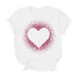 thumbnail image 4 of CHUANK Économies Vêtements Blouse Mignonne pour Femmes T-Shirts Graphiques Cœur d'Été à Manches Courtes Loisirs Col Rond pour Adolescentes Vert Armée, 4 of 5