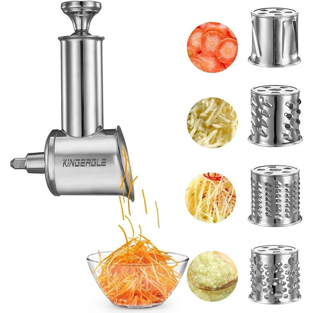 Accesorio triturador rebanador de acero inoxidable para batidora KitchenAid, rallador de queso, rebanador de alimentos para batidora KitchenAid, accesorios para Kitchenaid