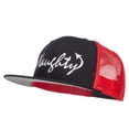 thumbnail image 2 of Naughty Devil Embroidered Mesh Snapback - Black Red OSFM, 2 of 5