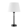 thumbnail image 4 of SAFAVIEH Nysa 20 in. Modern Black Iron Table Lamp with Off-white 100% Cotton Shade, 4 of 6