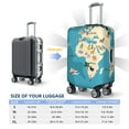 thumbnail image 4 of Kdxio World Map With Animal Pattern Luggage Cover for Travel,Elastic and Durable,Fits 18-32 Inch,Anti-Scratch Suitcase Protector-No luggage included, 4 of 5