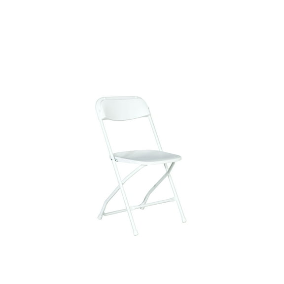 Chair - Rhino Plastic Folding - White/White Seat (10/Box)