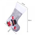 thumbnail image 4 of Christmas Stockings Set with LED Light - 3Pcs Personalized Christmas Stockings Gift Bag Santa Snowman Reindeer Fireplace Hanging Stocking for Family Christmas Party Christmas Tree Decorations Grey, 4 of 6