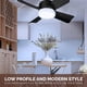 thumbnail image 3 of Ventilador de Techo Bell + Howell negro con Luces LED y Control Remoto, 3 of 8