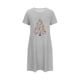 thumbnail image 4 of Camisón corto holgado y cómodo con cuello redondo y manga corta estampado para mujer, 4 of 6