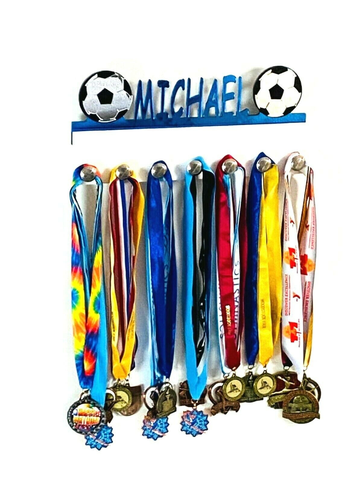 Custom Personalized Name Medal Holder Volleyball Award Wall Display Hook Hanger 