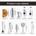 thumbnail image 2 of Cocktail Bar Set Kit con Herramientas y Accesorios | 12 Piezas Utensilios de Bar de Acero Inoxidable Conjuntos para Coctelera de Cóctel para Bar, Hogar Mezclar Bebidas, 2 of 4