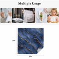 thumbnail image 4 of Navy Blue Marble Cloth Napkins, Modern Golden Geometric Art Washable and Reusable Dinner Napkins Set of 8, Table Napkin for Kitchen Party Birthday Wedding Hotel Housewarming 20"x20", 4 of 8