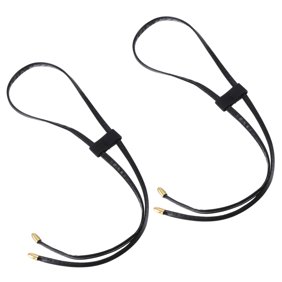 Uxcell 2Pack 85.5cm/33.7" PU Leather Drawstring Pull String Purse Strap for Bucket Bag, Black