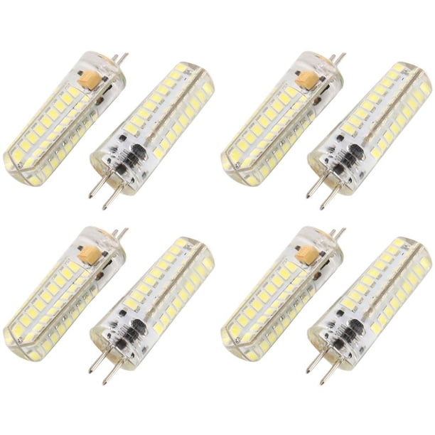 8X 6.5W GY6.35 Bombillas LED 72 2835 SMD LED 320Lm 50W Lámparas HalóGenas Equivalente Regulable Blanco Puro 6000K 360 Grados ÁNgulo de Haz Bombilla de MaíZ de Silicona