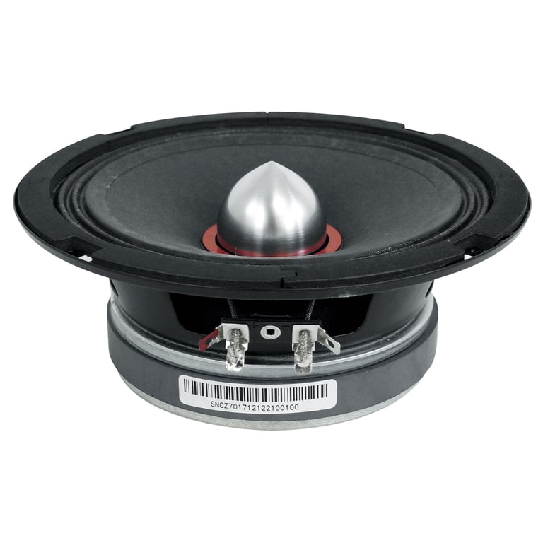 SPL 6.5" 200W Mid-Range Speakers 4-Ohm - 2 Pairs (4 Speakers) With Grills, Car Audio Mid-Bass