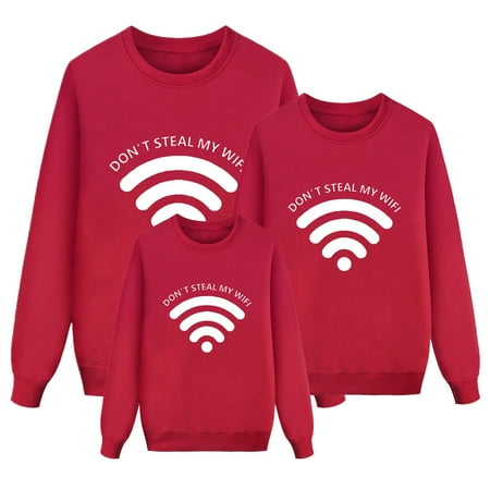 

Family Matching Outfits Fashion Long Sleeve Letter Printed Casual Hoodless Pullover Sweatshirt Blouse Family Matching Outfit Short Sleeve Christmas Pajamas for Family plus Size Family Pajama