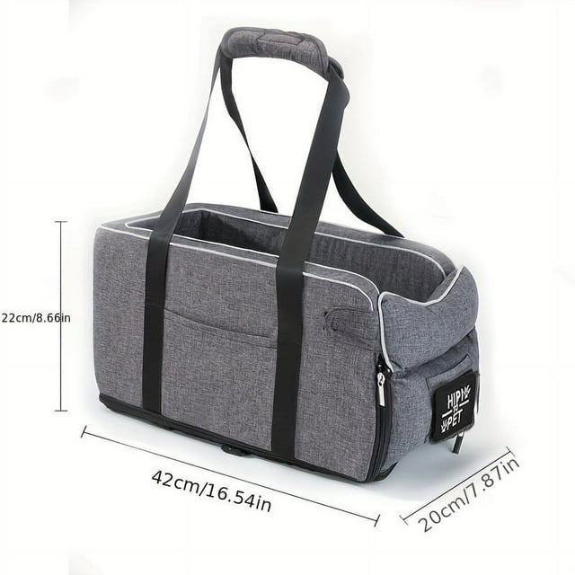 Travel Comfortably with Your Pet: Pet Car Booster Seat with Central Control Handbag & Car Kennel