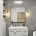 thumbnail image 5 of EVIVA Gold 36X30 Inch Modern Framed Bathroom Mirror, 5 of 13