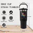 thumbnail image 5 of 30 oz Tumbler with Handle and Flip Straw，Friendship Gifts for Women Friend Sister, Stainless Steel Insulated Coffee Mug, Reusable Spill-Proof Thermal Cups, 5 of 6