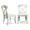 White#9, variant on Dining Chairs Harola Cross-back Dining Side Chairs in Set of 2, Smoky White Finish,Fabric Dining Chairs