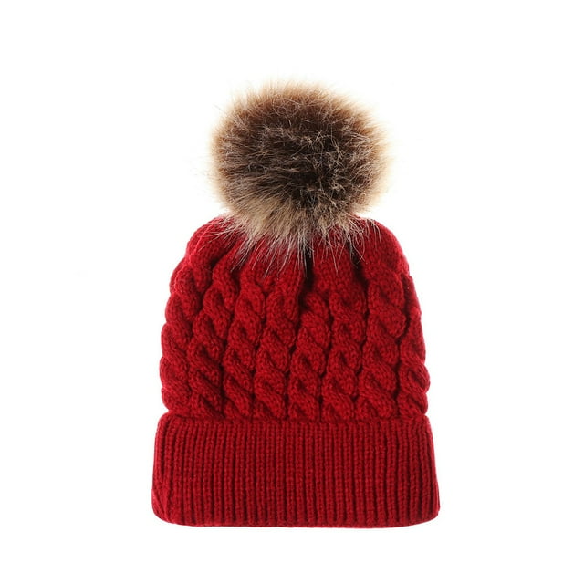 Bonnet en Laine Tricoté Chaud pour Femmes, Cache-Oreilles