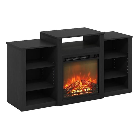 Pemberly Row TV Stand with Electric Fireplace for TV up to 55" Americano