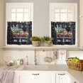 thumbnail image 4 of Red Truck Kitchen Curtains and Valances Set, Our First Christmas Tree Winter Snowflake Black Wood Grain Rod Pocket Window Valance Window Curtain Panels for Living Room Bedroom, 27.5x24in, 3 Pieces, 4 of 7