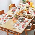thumbnail image 2 of Linen Placemats Set Of 4 11.8x17.7 Inch,Pioneer Colorful Flowers Fabric Table Mats,Resistant Washable Wipeable Table Mat for Party Kitchen Dining Home Decor, 2 of 6