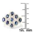 thumbnail image 4 of Sterling Silver 3ct TGW Oval Sapphire and White Topaz Ring, 4 of 6