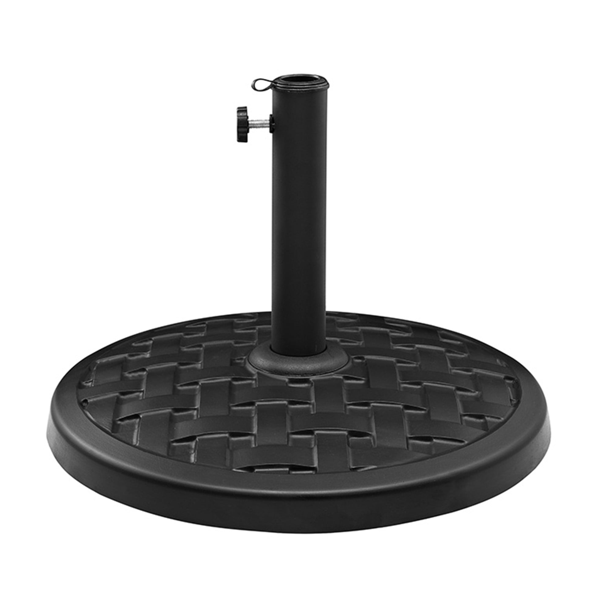 Walker Edison Round Resin Patio Umbrella Base, Bronze