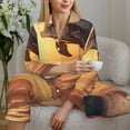 thumbnail image 6 of Honeii Sunset Dancing Dolphin A print Women's Pajama Sets Long Sleeve Button Down Sleepwear Nightwear Soft Pjs Lounge Sets-X-Large, 6 of 7