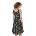 thumbnail image 2 of Fishing Hooks Pattern Print Sleeveless Knee Length Dress, Fish Fishing Fashion Summer Maxi Dress For Women., 2 of 4
