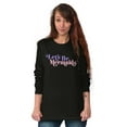 thumbnail image 4 of Let's Be Mermaids Cute Beach Day Women Plus Size Long Sleeve Graphic Tee Brisco Brands 2X, 4 of 5