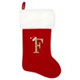 thumbnail image 2 of 19 Inches Monogram Christmas Stockings with Letters, Large Super Soft Christmas Stockings Red Velvet with White Super Soft Plush Cuff for Christmas Xmas Tree Holiday Fireplace Family Decor Gifts, 2 of 5