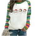 thumbnail image 2 of Craaazy Christmas Shirts For Women Merry Christmas Tree Sweatshirt Xmas Tops Santa Graphic Blouses Womens Tops, 2 of 5