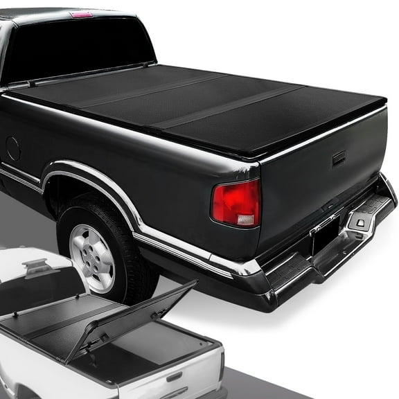 DNA Motoring For 94-03 Chevy S10 GMC Sonoma Hombre 6Ft Bed Hard Solid Tri-Fold Tonneau Cover