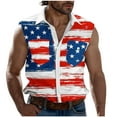 thumbnail image 3 of VBTAPA Mens Sleeveless 4th of July Shirts American Flag Stars and Stripes Button Down Shirt Casual Patriotic Tank Top with Pocket Prime Sales Multicolor XXXL, 3 of 6