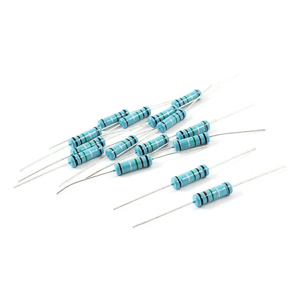 15Pcs 2W 0.15 Ohm 1% Tolerance 5-Color Loop Axial Through Hole Metal Film Resistors