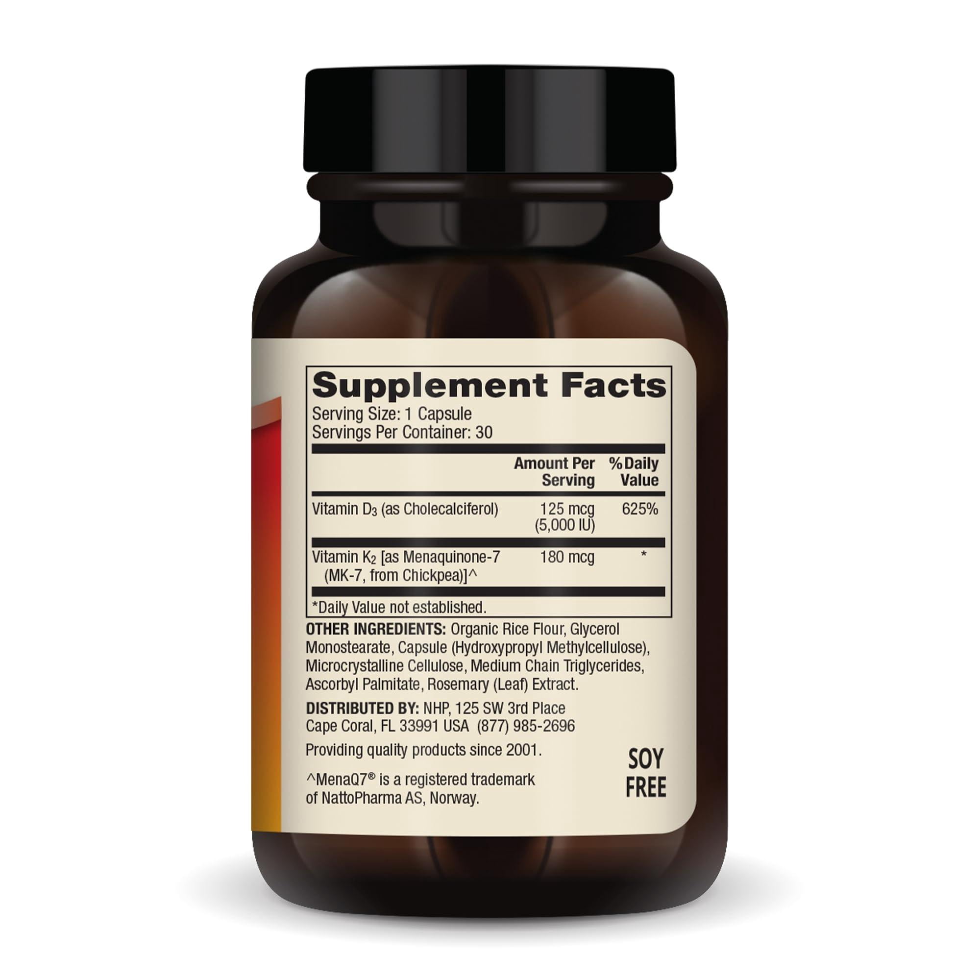 Dr. Mercola Vitamins D3 & K2 - Supports Immune, Brain, Cardiovascular, Respiratory & Bone Health - GMO-Free, Gluten-Free & Soy-Free - 30 Capsules (30 Servings)