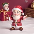 thumbnail image 2 of D Christmas White Beard Santa Resin Craft Ornament, Mini Figurine For Tabletop Or Shelf Display, 2 of 5