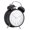 Black, variant on LAZIOEGR Silent Quartz Analog Desktop Alarm Clock with Night Light Loud Metal Twin Bell for Heavy Sleepers, Battery Operated 4.5 Inches / 11.5 cm, Black Frame Retro Table Clock