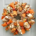 thumbnail image 2 of YAZHPA Fall Decor - Oarnge Autumn Pumpkin Wreaths for Front Door, Artificial Fall Wreath, Autumn Wreath Fall Decor for Thanksgiving Harvest Farmhouse Porch Indoor Outdoor Decor, 2 of 4