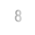 thumbnail image 4 of MSH Modern Stainless Hardware 6 Inch Stainless Steel House Number 8, 4 of 6