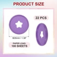 thumbnail image 2 of Uxcell 35mm 1.38" Plastic Round Book Binding Discs, Purple Pcs Discbound Expansion Discs Star Shape Plating Round Binder Rings, Purple, 2 of 6