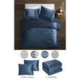 thumbnail image 3 of Grace Living Rosabella 3pc King/California King Comforter Set, Navy, 3 of 6