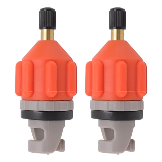 2 PCS Air Pump Inflation Adapter Paddle Board Nozzle Adapter Air Valve Connector for Kayak Assault Boat Car Pump Orange