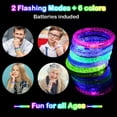 thumbnail image 3 of Pulseras LED - 16 unidades - Accesorios brillantes para fiestas que brillan en la oscuridad - Pulseras luminosas - Juguetes luminosos como regalos de cumpleaños - Pulseras para niños y adultos, 3 of 5
