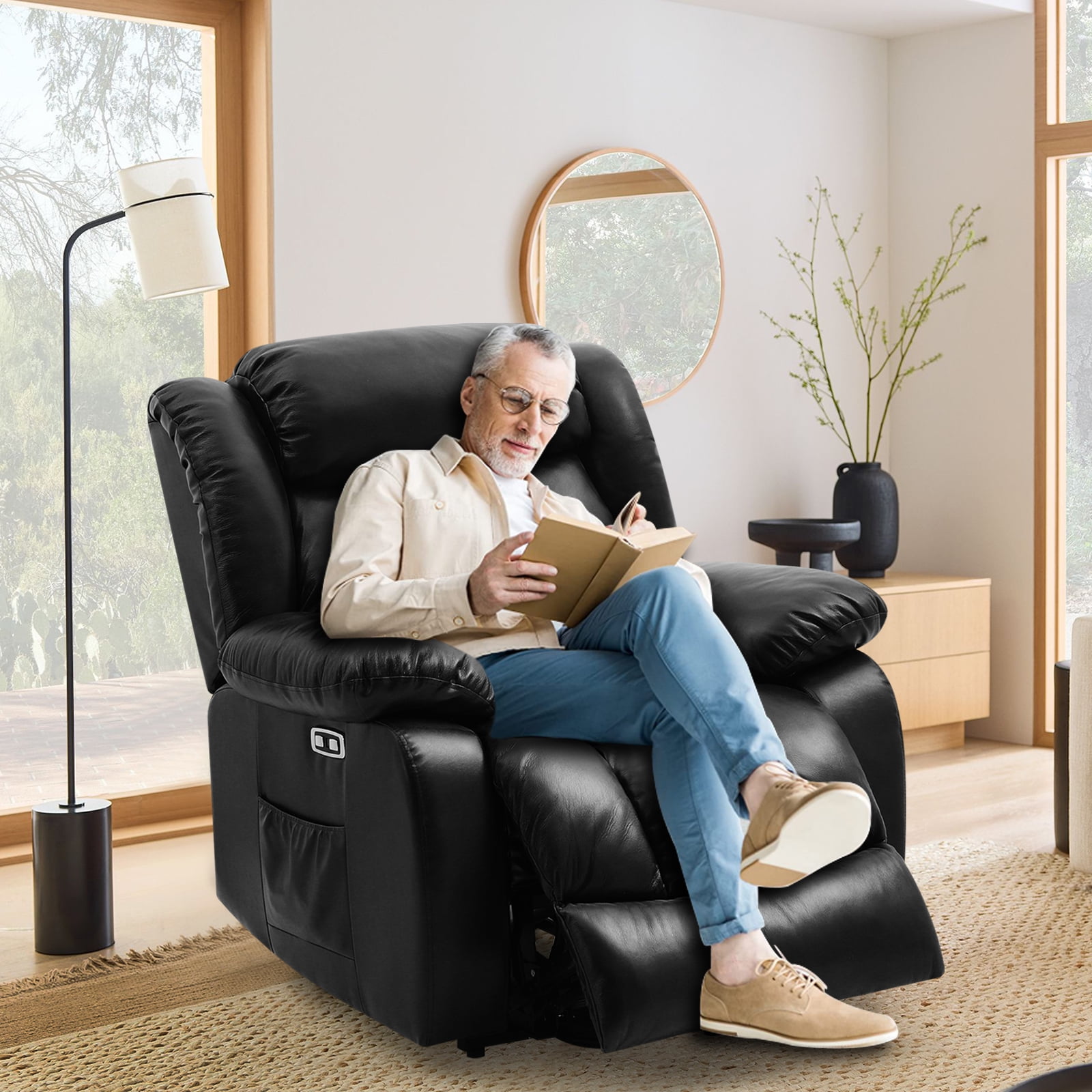 BALICHUN Lay Flat Sleeping Dual OKIN Motor Lift Chair Recliners for