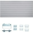 thumbnail image 2 of CrownWall CW644DVG-K 6 in. x 16 sq. ft. Home Series Heavy Duty PVC Slatwall Organizer Kit, Dove Grey, 2 of 2