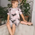 thumbnail image 4 of Balery Swan And Flowers2 Conjunto de Pijama Infantil de Manga Corta con Estampado – Ropa de Dormir de Algodón Suave-Large, 4 of 6