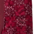 thumbnail image 4 of Womens Burgundy & Red Snow Flake Fleece Print Fleece Pajamas Sleep Set Large, 4 of 4