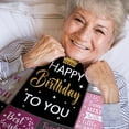 thumbnail image 5 of Birthday Gifts for Women Birthday Blanket, Queen Birthday Gifts for Wife, 60"x80" Happy Birthday to You Blanket Decorations, Happy Birthday Gifts for Her Friend Mom Sister Wife, 5 of 5