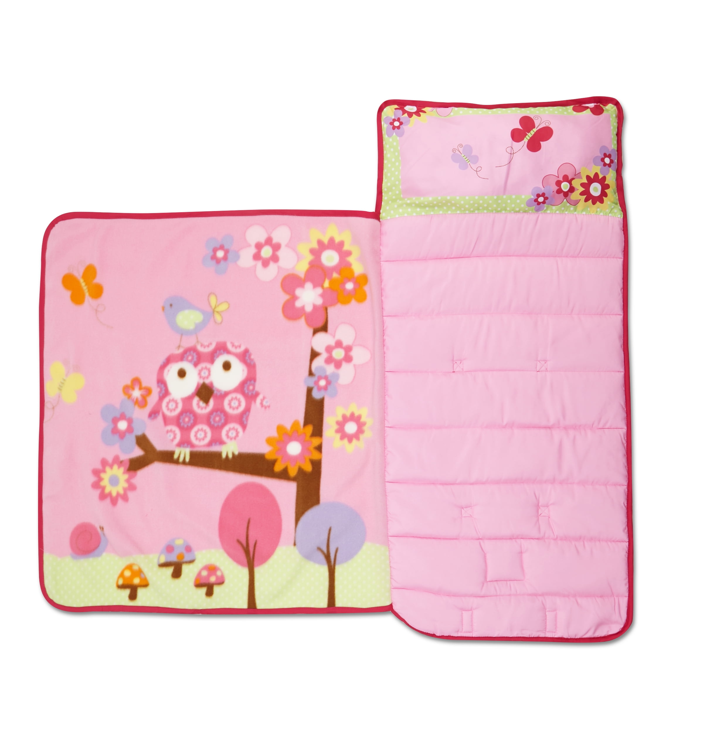 Cute Owl Design Baby Boom Woodland Kids Nap Mat Set Includes Pillow and